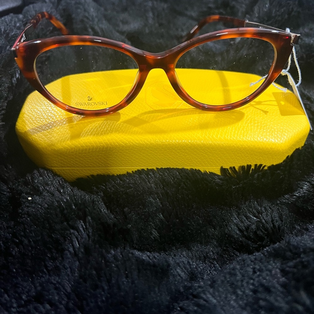 Swarovski Brown Cat-Eye Glasses